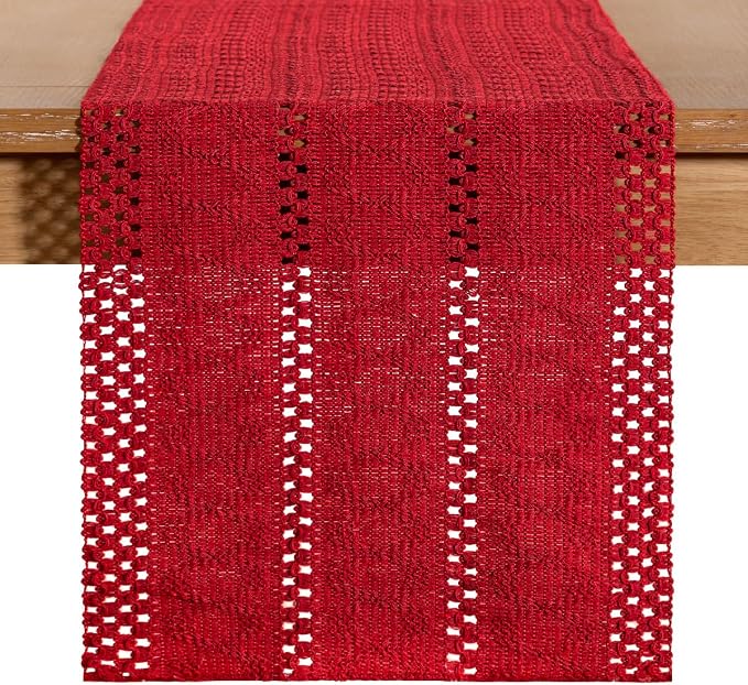 Boho Table Runner Summer Farmhouse Rustic Dining Dresser Scarf Home Decor | - Image 5