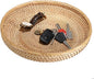 Hipiwe Round Key Basket Bowl for Entryway Table, 11.8" Large Rattan Tray Decorative Ottoman Trays Centerpiece for Coffee Table, Hand-Woven Fruit Basket Wicker Serving Trays