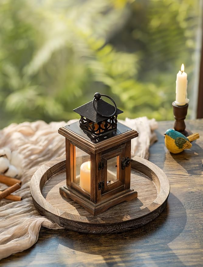 Hanobe Round Wooden Candle Holder Trays - Image 4