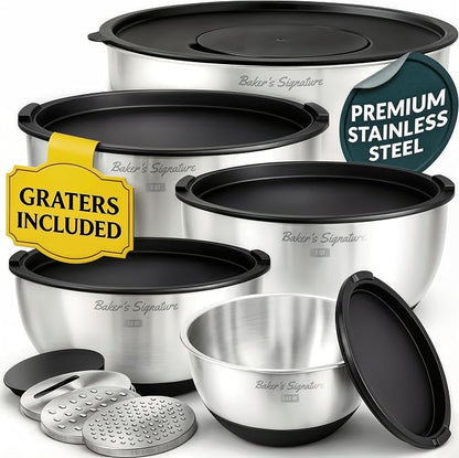 Stainless Steel Mixing Bowls by BakersSignature