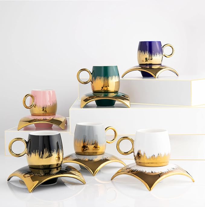 Turkish Coffee Cup Set of 6 by Gloxzy