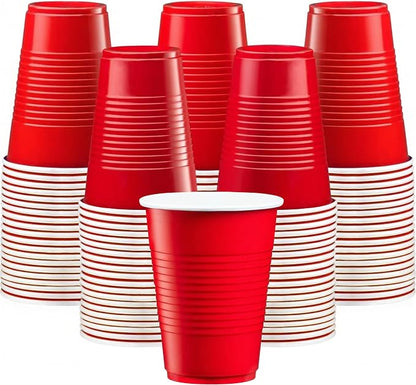 TashiBox 12 oz Red Plastic Party Cups by TashiBox