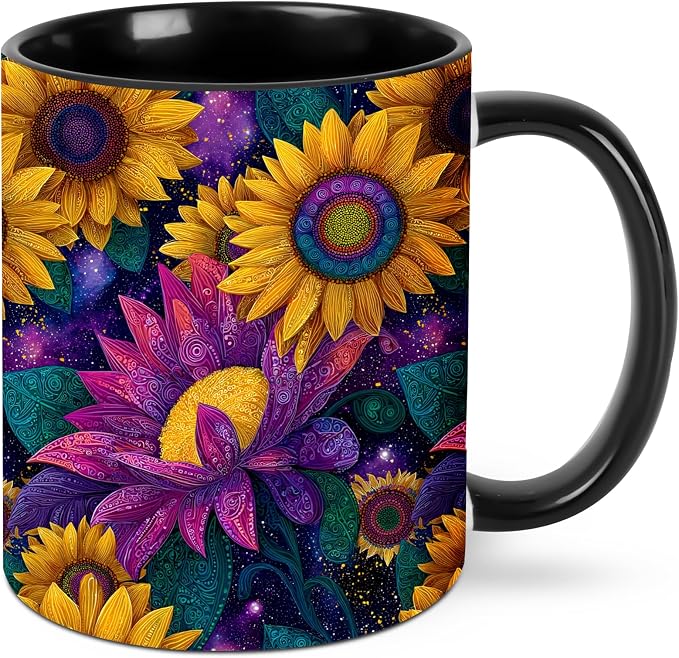 Sunflower Coffee Mug 11 Ounce Mugs Ceramic Tea Cup Drinking Water Cups | Novelty by FyLybois