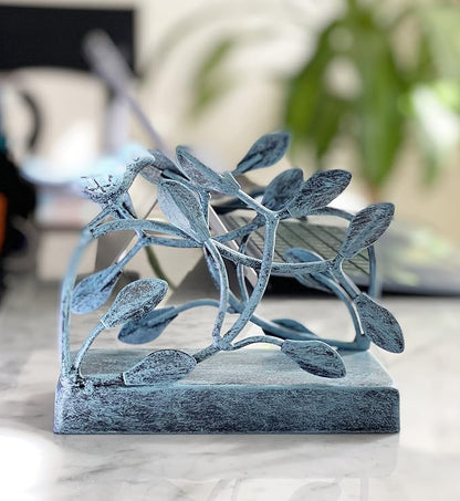 Antique Blue Bird Vertical Napkin Holder | Sturdy Paper Hand Towel Storage Tray - Image 3