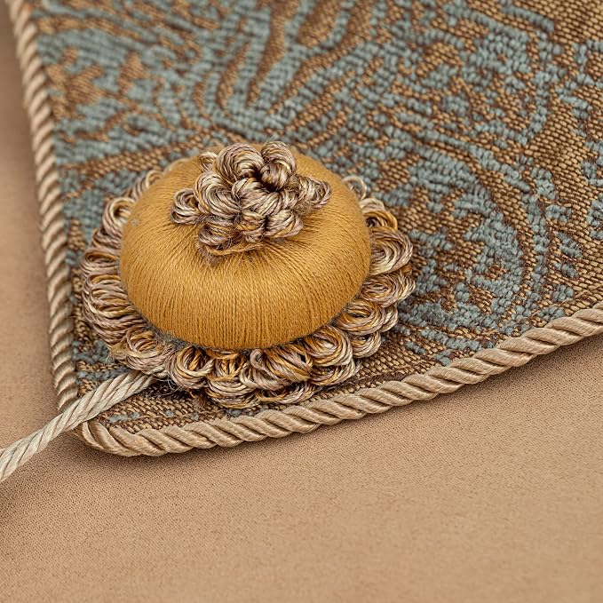 Loom and Mill Luxury Chenille Damask Table Runner 108 inches Long, 13x108 inch - Image 5