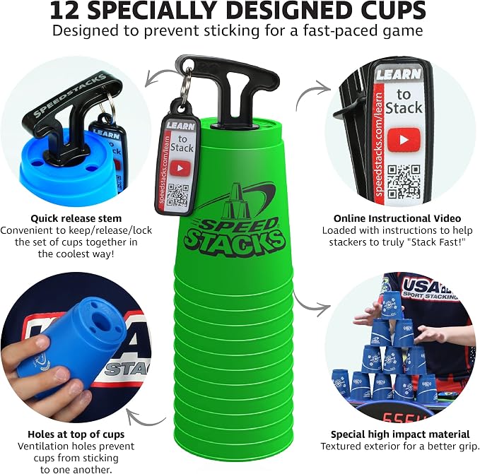 Speed Stacks | Official Sport Stacking Set, Low Friction | WSSA Approved - Image 6