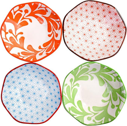 Ceramic Dipping Bowls Set of 4, 10.5cm Small Sauce Dishes, Nordic Style by Whitenesser