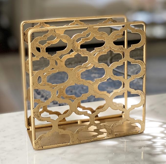 Vertical Decorative Napkin Holder | Metal Caddy Serviette Holder | Mail Sorter - Image 2