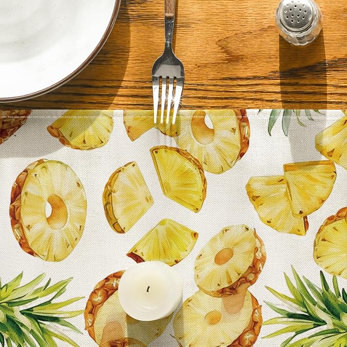 Artoid Mode Pineapple Fruit Spring Summer Table Runner, Seasonal Kitchen Dining - Image 7