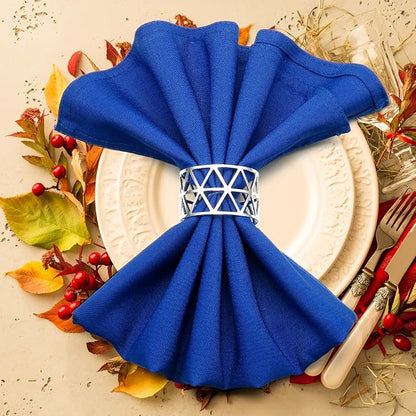 Patelai 12 Pieces Napkin Rings Hollow Out Napkin Holders Xmas Napkin Buckle - Image 4