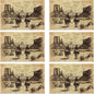 Vintage Western Cowboy 12x18 Inch Placemats Set of 6 - Waterproof, Non-Slip & Washable Table Mats for Kitchen & Dining Table Placemats