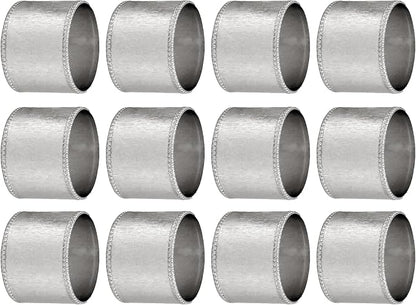 ALPHA Living HOME Silver Napkin Rings Set of 12 Premium, 100% Metal by ALPHALivingHOME