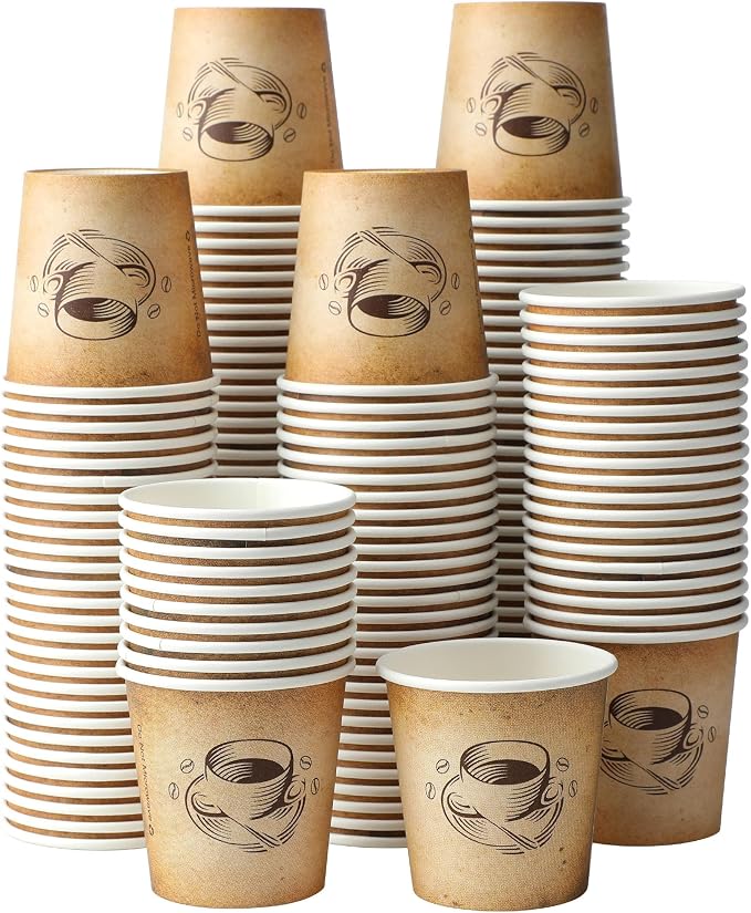 Clawsoff 600 Pack 4 oz Small Coffee Cups Disposable Paper Espresso Cups | - Image 3
