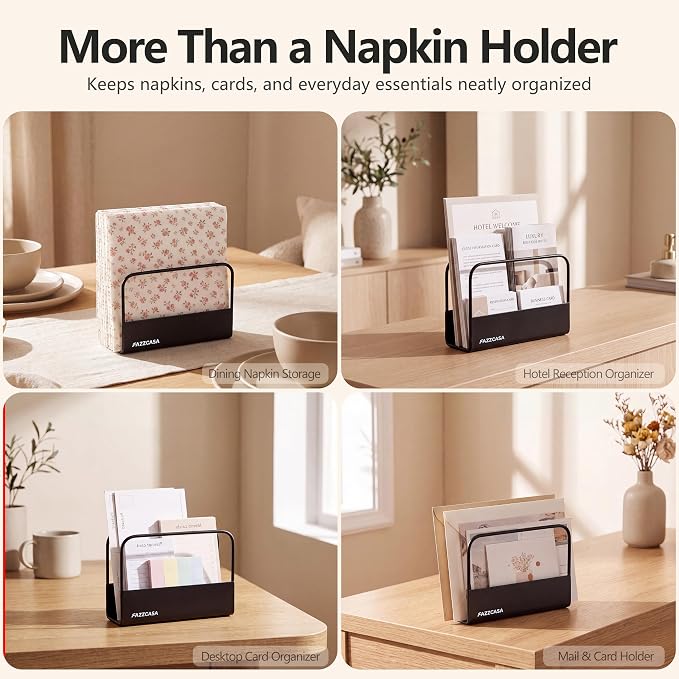Upright Napkin Holder for table, Outdoor settings, countertop napkin holder - Image 7