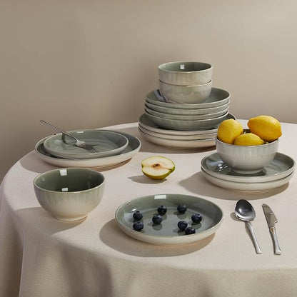 32 Piece Double Bowl Dinnerware Sets - Image 4
