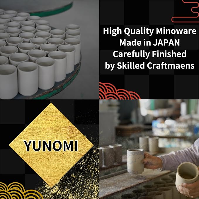 Japanese Tea Cups Sushi-Yunomi Mino Ware - Image 6