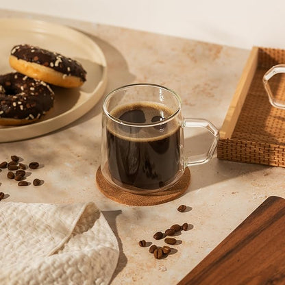 Double Wall Glass Coffee Mugs - Image 2