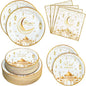 180pcs Ramadan Eid Mubarak Party Supplies, Serves 60 | Disposable Tableware by Osonm