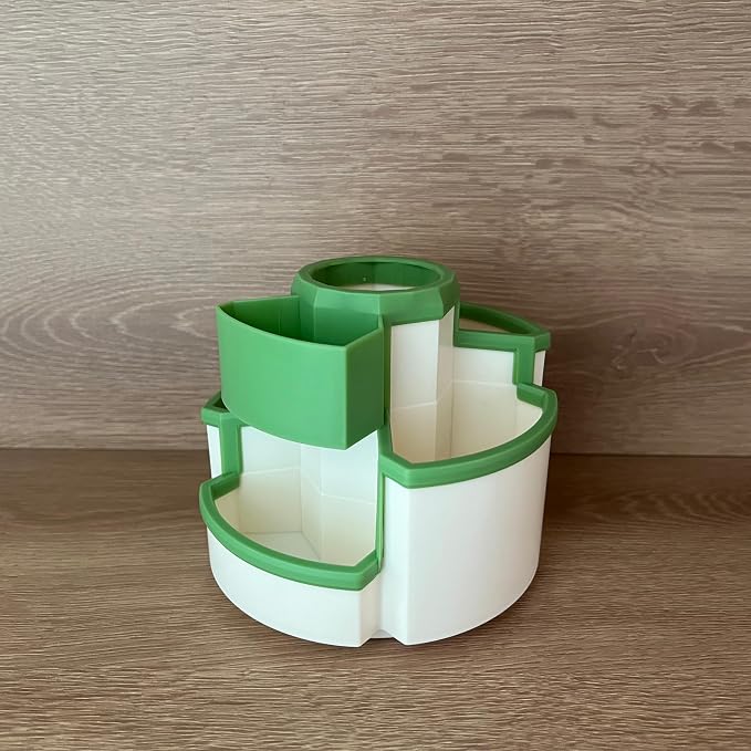 Pencil Holder for Desk Rotating Pen Organizers Green Small Desktop Organizer - Image 4