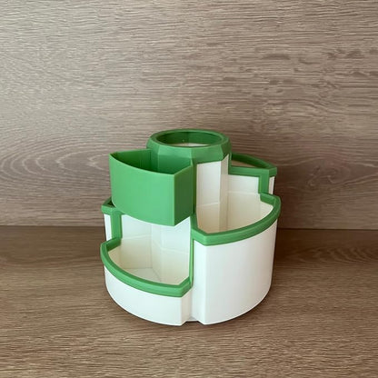Pencil Holder for Desk Rotating Pen Organizers Green Small Desktop Organizer - Image 4