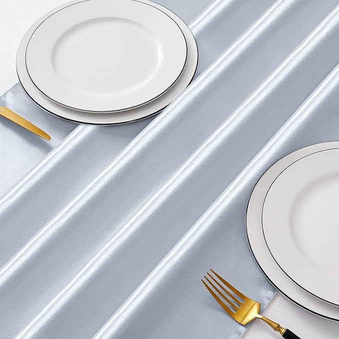 Manyshofu Grey Satin Table Runner 12x72 - Image 3