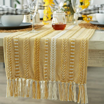 The Home Talk Jute Cotton Hand Woven Table Runner/Placemats by TheHomeTalk
