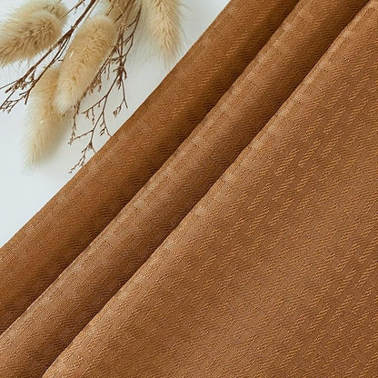 maxmill Tablecloth Weaved Texture Design Stain Resistant Waterproof and Wrinkle Resistant Table Cloth for Dining Room Decoration Fall Harvest Thanksgiving Parties, Rectangle 60 x 120 Inch, Amber