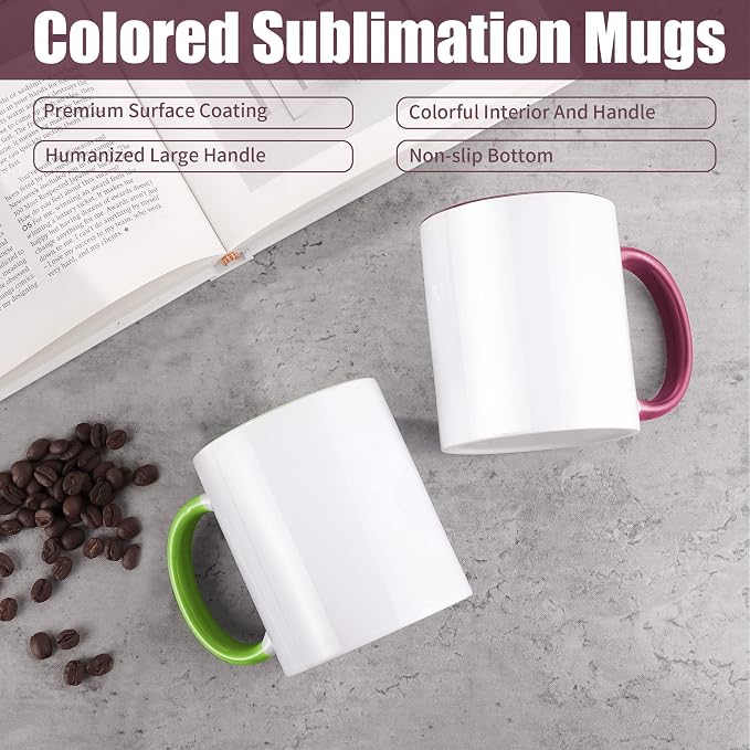 TANGLONG 11oz Sublimation coffee Mugs Set of 12-6 Assorted Colors-with Box | - Image 3
