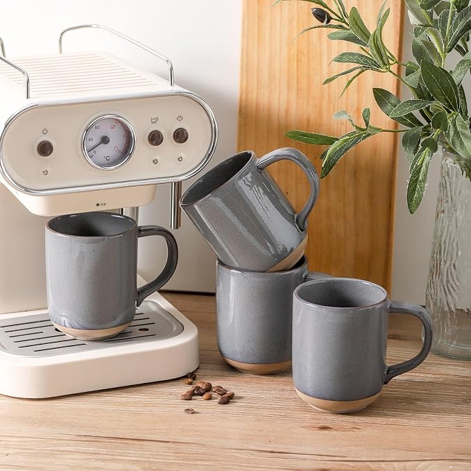 HASENSE Coffee Mugs, 12 OZ Coffee Cups Ceramic Set of 4 - Image 6
