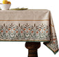 patdrea Designer Vintage Linen Small Table Cloth for Rectangle Table,French Floral Durable Breathable Tablecloth,Dacorative Cover for Kitchen Dining,Christmas,Thanksgiving,55"x71"-Cudillero