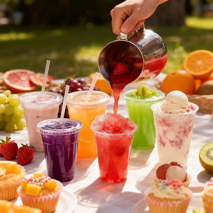 100 Pack 16 oz Plastic Cups - Image 8