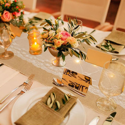 Xinnun 6 Pack Burlap Table Runner - Image 4