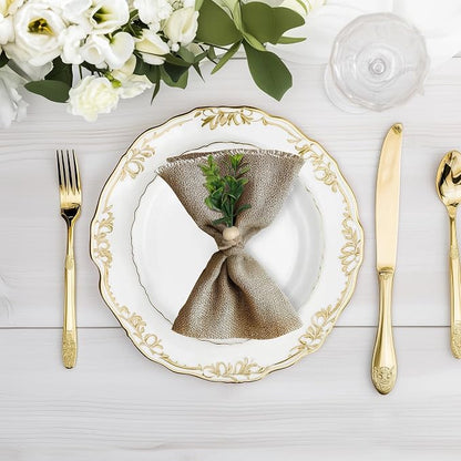 MAOANME Rustic Eucalyptus Leaf Napkin Rings - Image 4