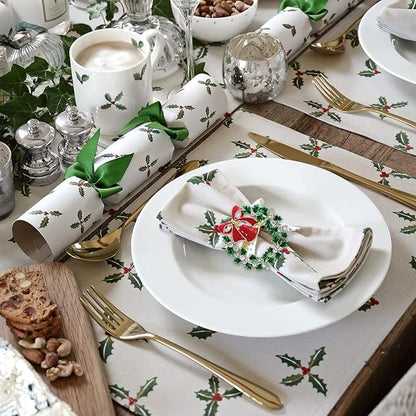wonlex Christmas Napkin Rings Set of 6, Thanksgiving Day, Family Gatherings - Image 4