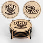 LazerEdge Christopher Newport Captains Wooden Coaster Set - Maple Wood - Officially Licensed Product - 4-Pack