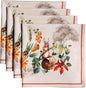 Maison d' Hermine Cloth Napkins Set of 4 100% Cotton for Thanksgiving Christmas Decorations Everyday Reusable Square Fall Napkins Cloth Washable Dinner Party (Recolte, 20"x20")