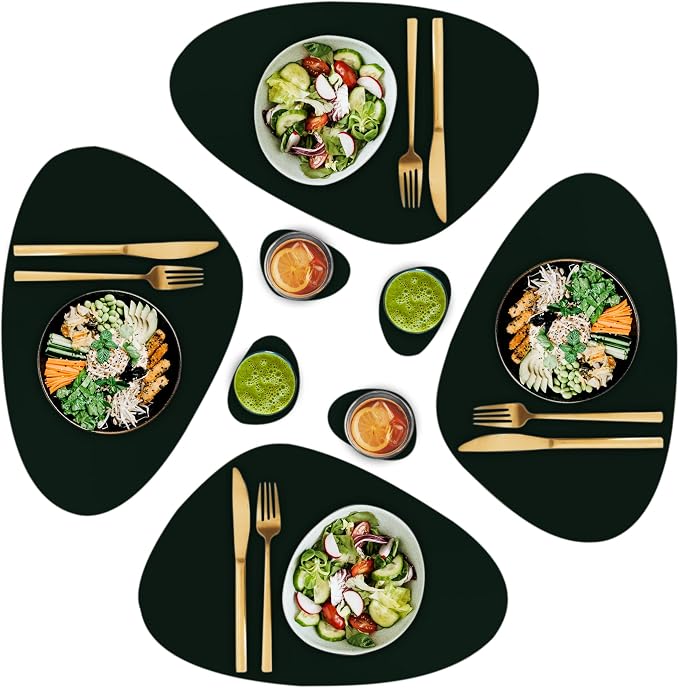 Faux Leather Placemats and Coasters by CaSail
