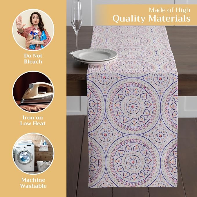 Maison d' Hermine Table Runner 100% Cotton 14.50" x 72" | Table Runners 72 - Image 3
