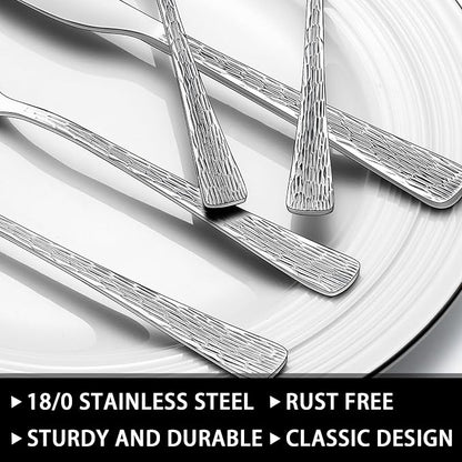 49-Piece Silverware Set with Organizer, Food-Grade Stainless Steel Flatware - Image 3