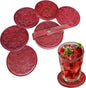 Handmade Leather Coasters 4" for Drinks by PREMIUMLEATHERHANDMADE