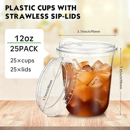 Baderke 25 Pcs Clear Plastic Cups - Image 3