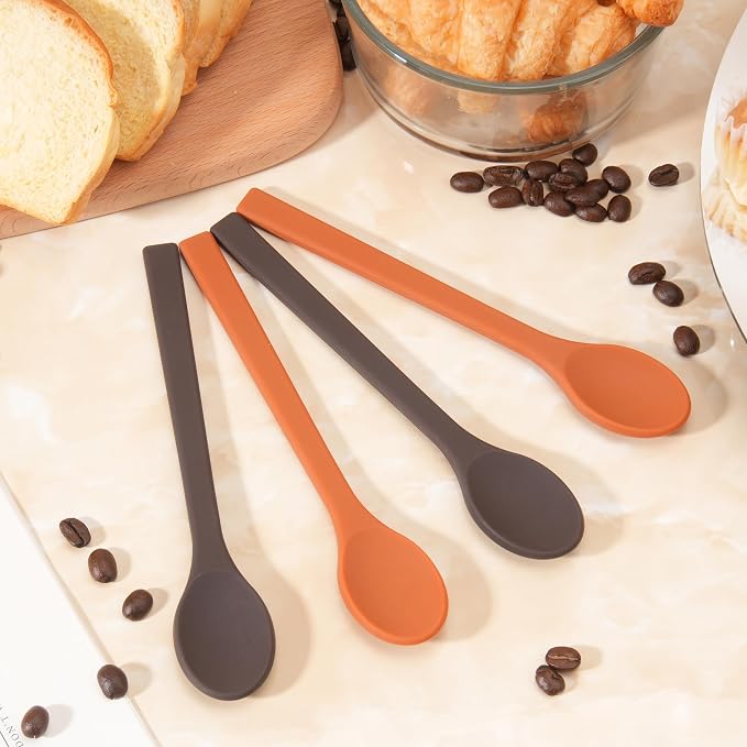 4PCs Silicone Stirring Spoons for Coffee Tea | 6.85-Inch Coffee&Espresso - Image 8