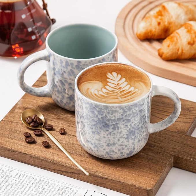 MONITO 12 OZ Coffee Mugs Set of 4, Ceramic Coffee Mugs, Modern Coffee Mugs Set - Image 8