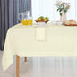D'Moksha Homes Linen Cream Tablecloth 60 x 132 Inch - 100% Pure Linen Rectangular Tablecloth - Machine Washable Table Cloth for Spring, Easter