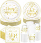 250Pcs Happy Engagement Diamond Ring Party Decoration Serves 50 | White Gold by Greencian