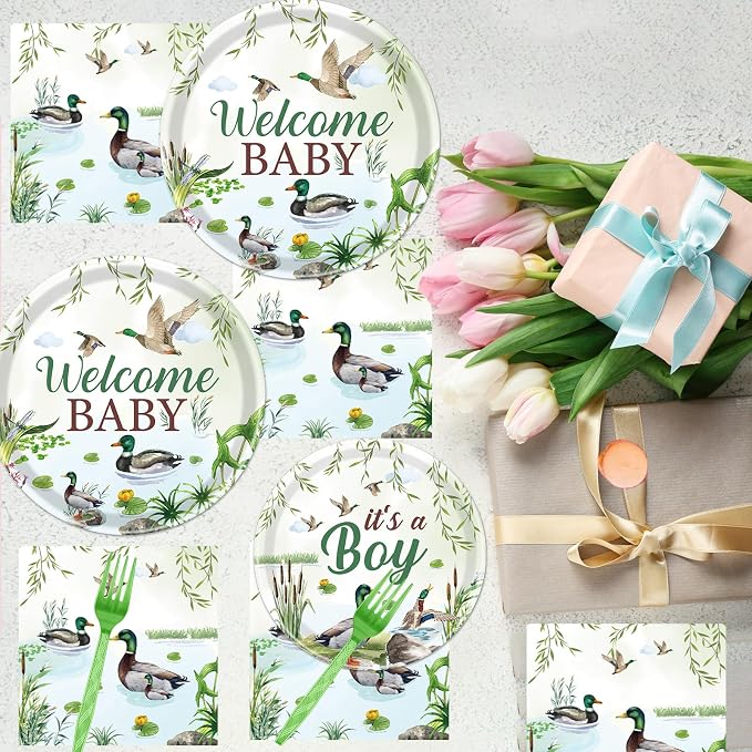 Rakuto Mallard Duck Baby Shower Decorations, Serve 24 - Image 6