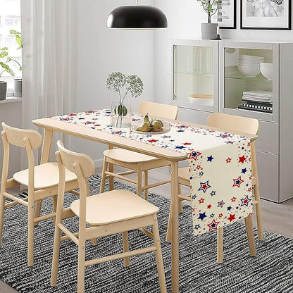 4th of July Table Runner, American Stars Patriotic Independence Day Table Runner - Image 3