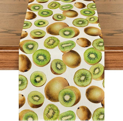 Artoid Mode Kiwi Fruit Spring Summer Table Runner, Seasonal Kitchen Dining by ArtoidMode