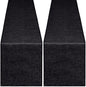 Black Burlap Table Runners 2 Packs 12x84 Inch Rustic Boho Table Runner | by B-COOL
