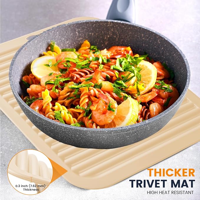 Silicone Trivet Mats 4 Heat Resistant Pot Holders Multipurpose Non-Slip Hot Pads - Image 4